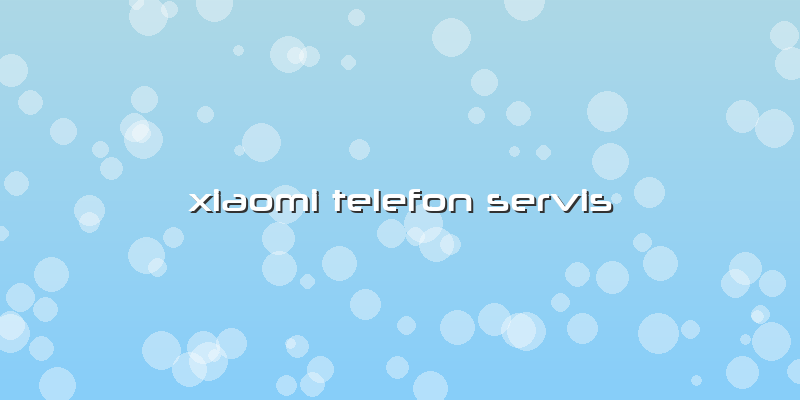Xiaomi Telefon Servis